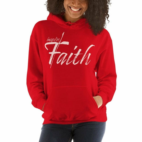 Womens Hoodie - Pullover Sweatshirt - Pink Graphic / Inspire Faith